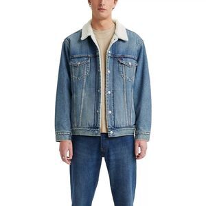 Levi's Relaxed Sherpa Lined Button Front Trucker Jacket men's medium NEW